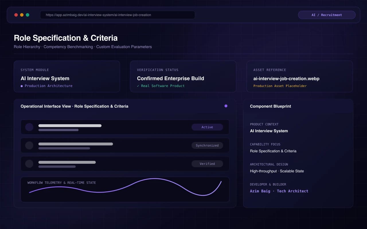Role Specification Setup